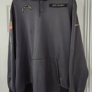 Men's Nike Therma-Fit Los Angeles Chargers Salute to Service Hoodie XL